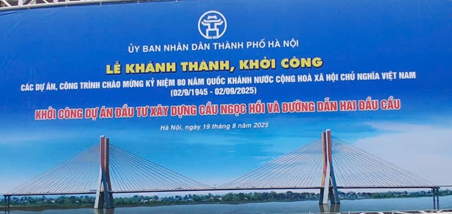 Chính thức khởi công cầu Ngọc Hồi nối Hà Nội với Hưng Yên