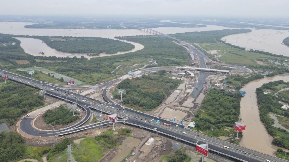 Toan canh tuyen Vanh dai 3 TPHCM (doan qua cau Nhon Trach). Anh: Viet Anh
