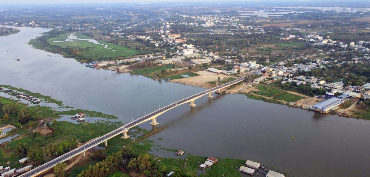 Cau Chau Doc, mot trong nhung cong trinh cua Du an xay dung tuyen duong lien ket vung, doan tu thi xa tan chau den TP Chau Doc, ket noi voi tinh Kien Giang, Dong Thap. Anh: Tai Ngoc