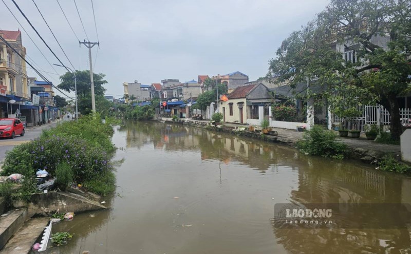 The Van Lai River section in Ninh Giang commune, Ninh Binh province. Photo: Pham Trong