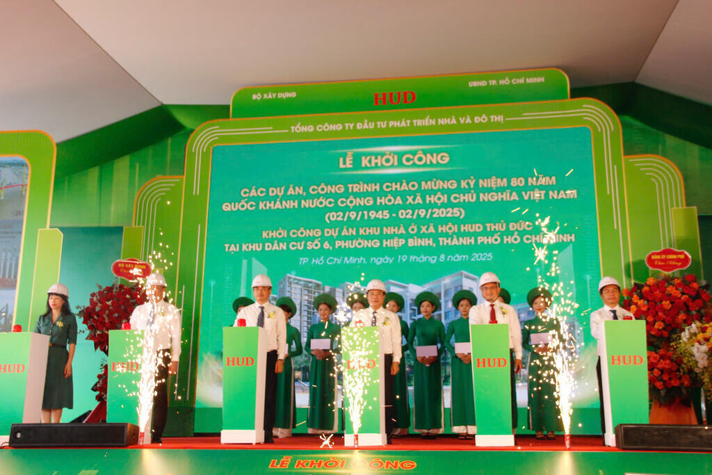 TPHCMにおけるHUDの社会住宅プロジェクトの着工式。写真:タイ・バオ