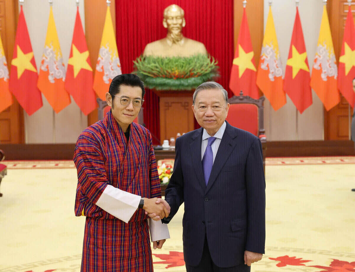 Tong Bi thu To Lam tiep Quoc vuong Bhutan Jigme Khesar Namgyel Wangchuck. Anh: Hai Nguyen 