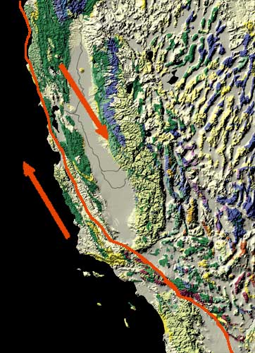 Dut gay San Andreas, California. Anh: USGS
