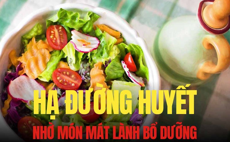 Egg, kale and cherry tomato salad also add protein, fiber and antioxidants, helping to absorb sugar more slowly and stabilize blood sugar after eating, supporting lowering blood sugar. Graphics: Tra My