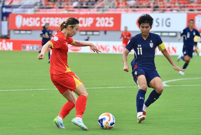 The Vietnamese women's team defeated Thailand. Photo: Mai Huong