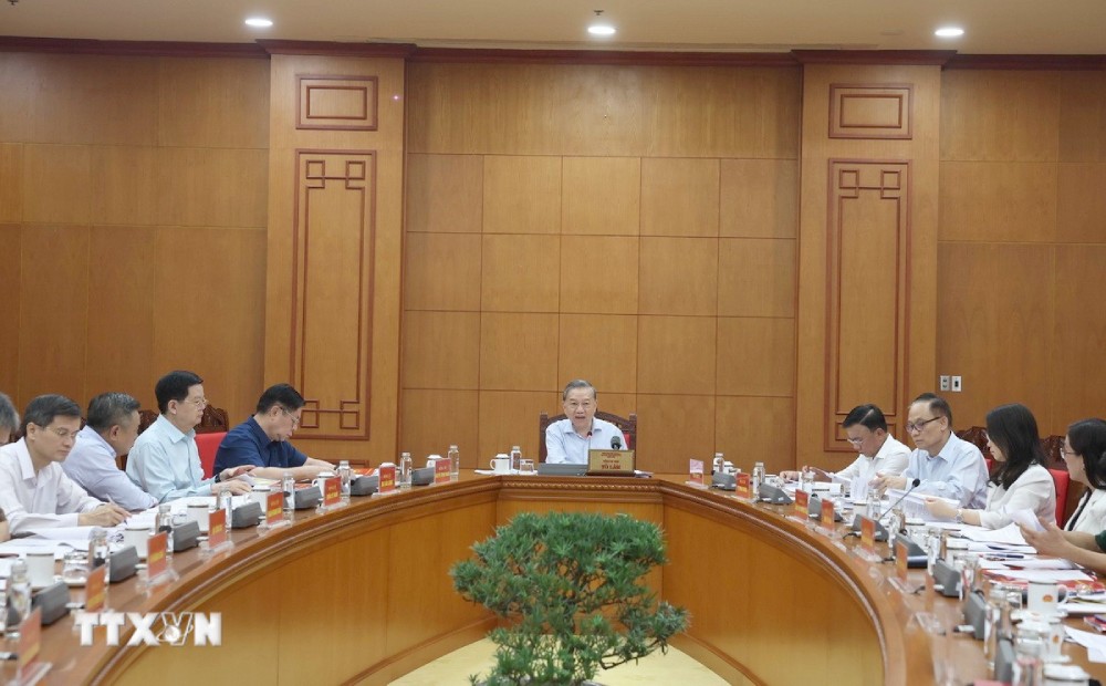 Tong Bi thu To Lam luu y cong tac to chuc cac hoat dong ky niem 80 nam Cach mang Thang Tam va Quoc khanh 2.9 phai thuc su chu dao va bao dam an ninh, an toan. Anh: TTXVN
