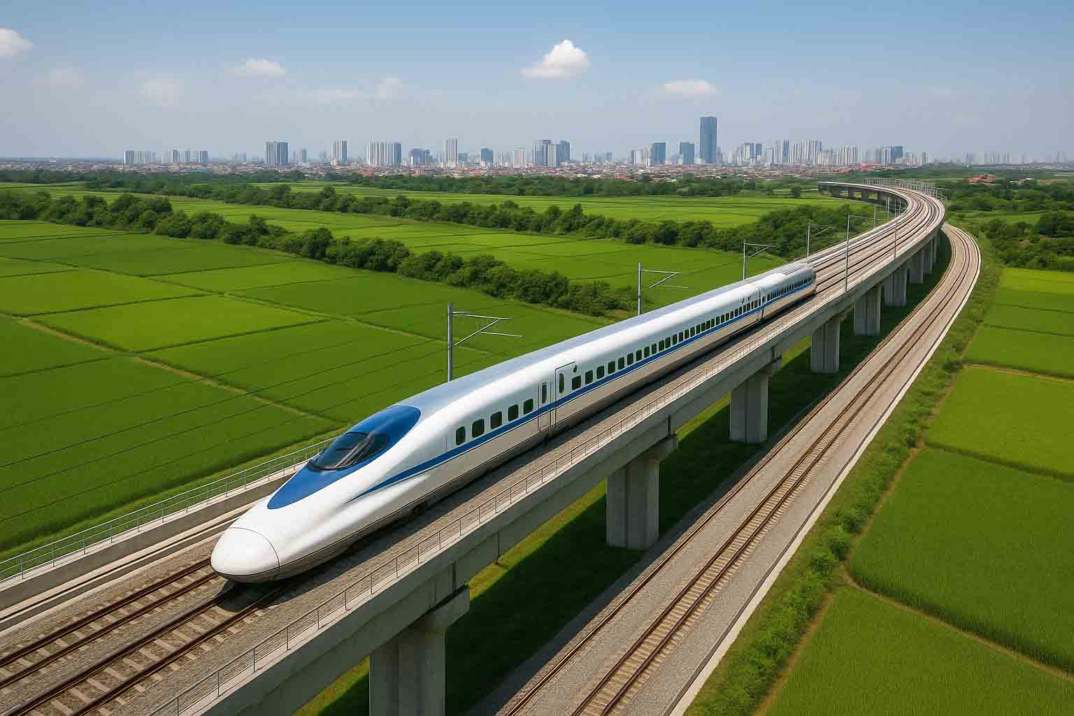 ハノイは北南高速鉄道建設用地112.74ヘクタールを回収します。写真:AI