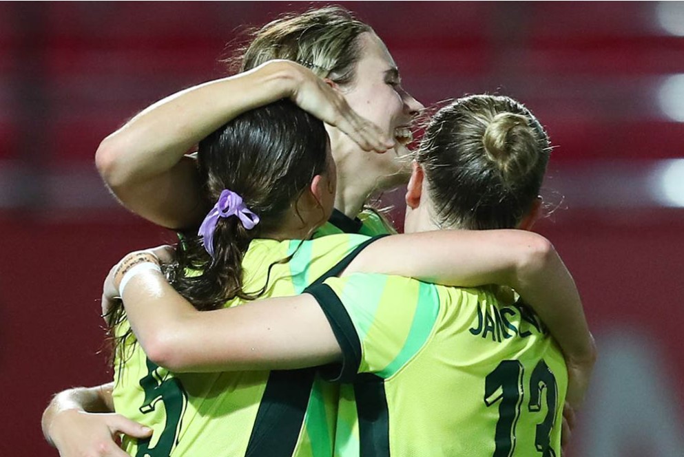 Australia's joy when winning the 2025 Southeast Asian Women's Football Championship. Photo: Australian Labor Federation