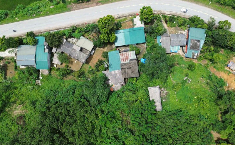 The landslide area is in Bai Khoai hamlet, Dung Tien commune, Phu Tho province. Photo: Dang Tinh