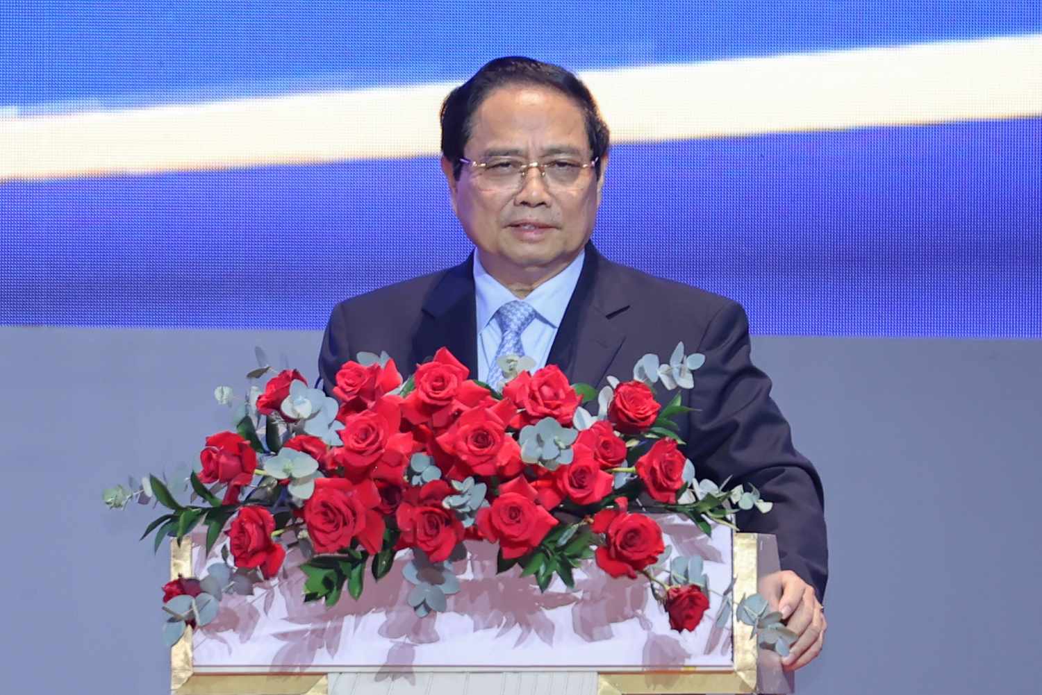 Prime Minister Pham Minh Chinh spoke at the conference. Photo: VGP/Nhat Bac