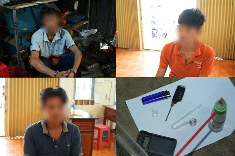 3 doi tuong lien quan den viec tang tru va su dung trai phep chat ma tuy cung tang vat co lien quan. Anh: Cong an TP Can Tho