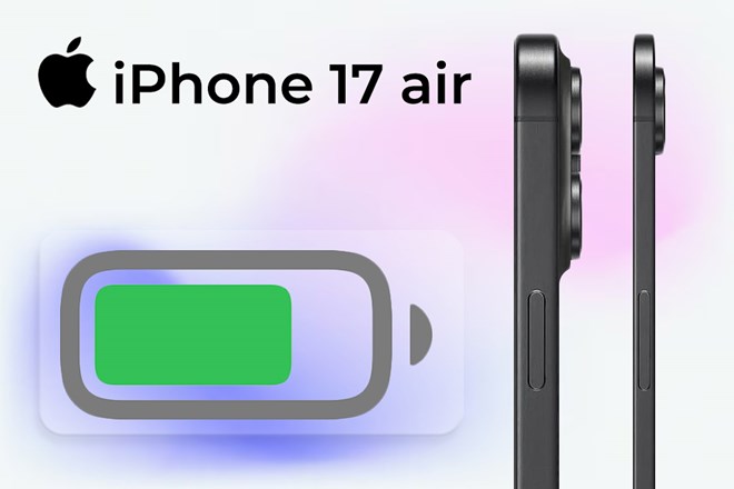 El iPhone 17 Air puede venir con una funda integrada con bateria para compensar la duracion. Grafico: Vu Linh