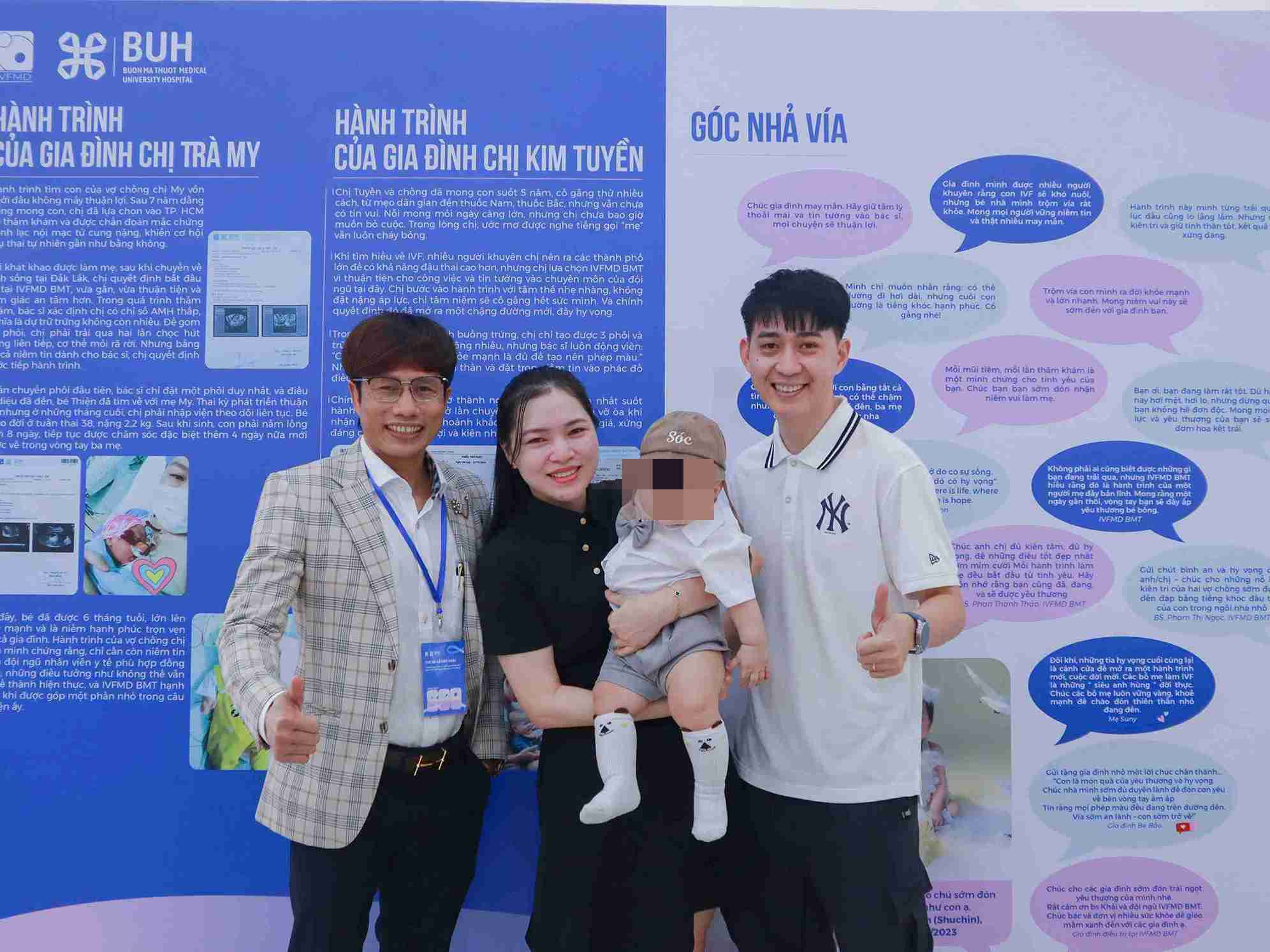 Una pareja de infertiles en Dak Lak se alegra de tener su primer hijo gracias al metodo de fecundacion in vitro. Foto: Bao Trung