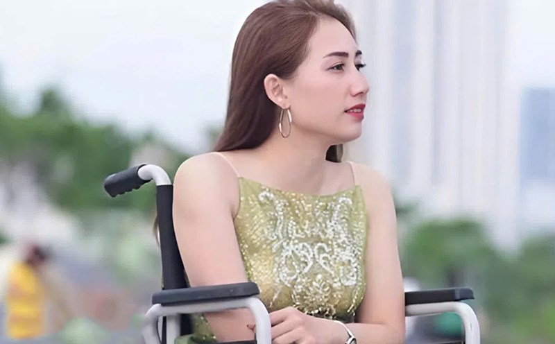 Actress Le Hien Hanh. Photo: Film crew.