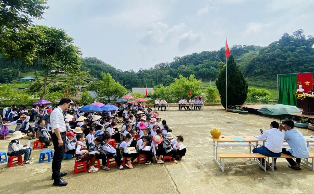 Truong Tieu hoc va THCS Cao Son (xa Co Lung, tinh Thanh Hoa), noi thay giao Tran Ngoc Hai gan bo suot 2 thap ky qua. Anh: Minh Hoang