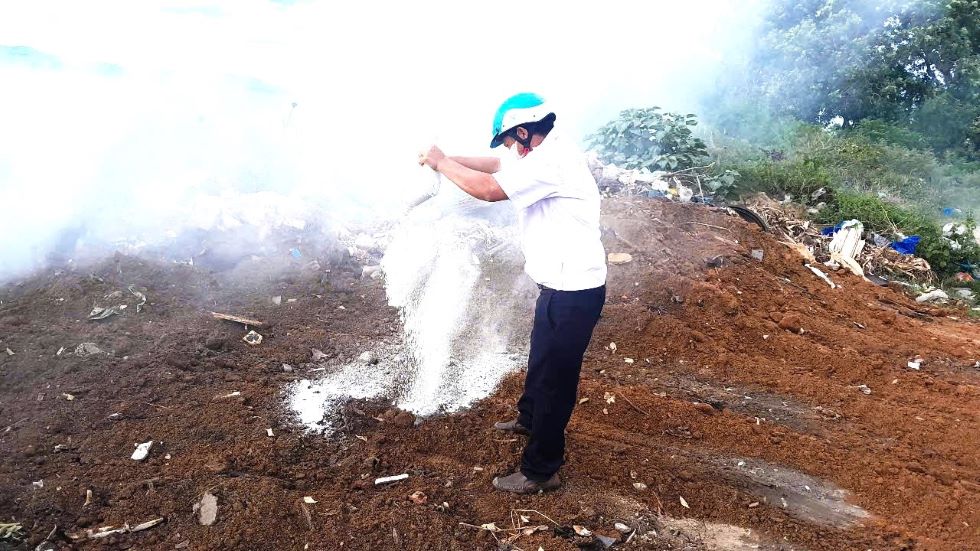Co quan chuc nang yeu cau tieu huy lon bi benh theo dung quy dinh. Anh: Van Minh