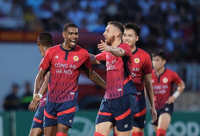 The Hanoi Police team has an international match schedule on August 20. Photo: VPF