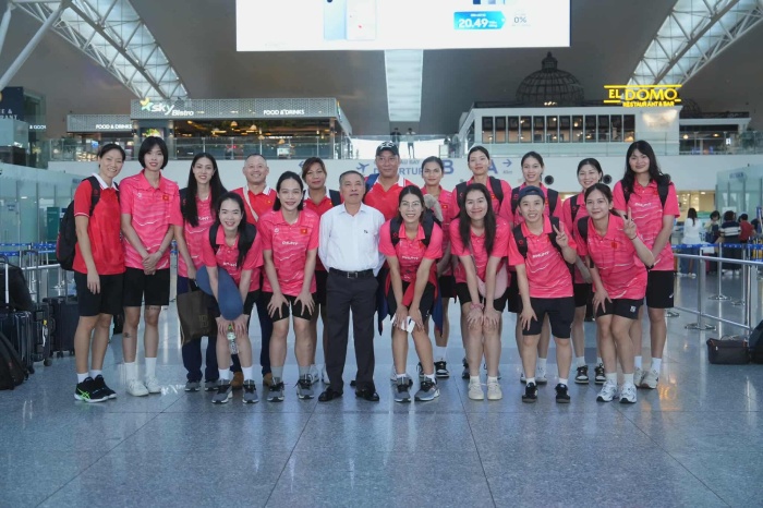 Tuyen bong chuyen nu Viet Nam len duong du giai vo dich the gioi 2025. Anh: VFV