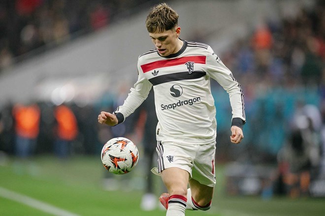 Alejandro Garnacho espera ser transferido al Chelsea este verano. Foto: AFP