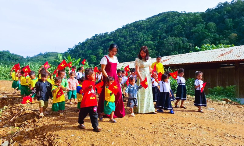 Prepare avec soin la region montagneuse de Da Nang est prete a accueillir la nouvelle annee scolaire. Photo : Hoang Bin