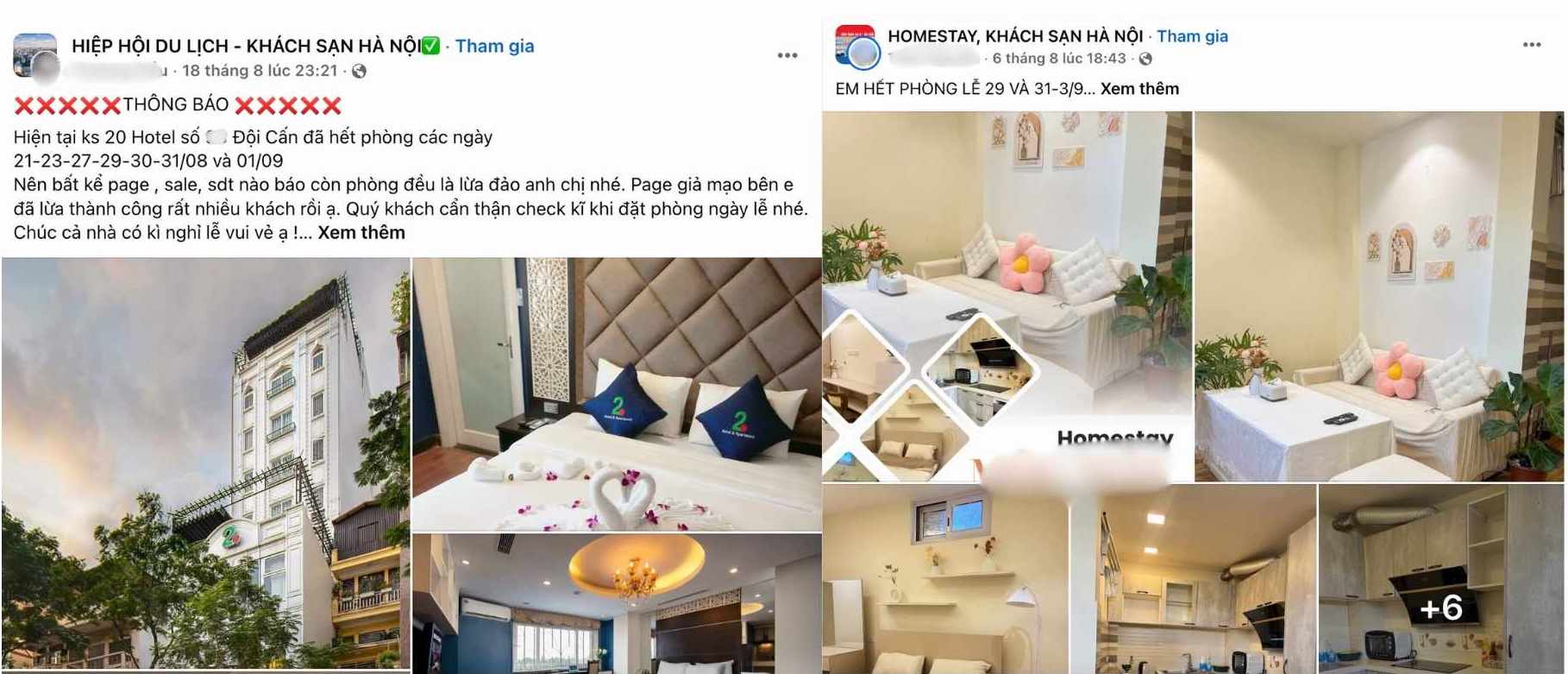 Nhieu khach san, homestay tai Ha Noi thong bao het phong truoc them le 2.9. Anh: Phuong Anh