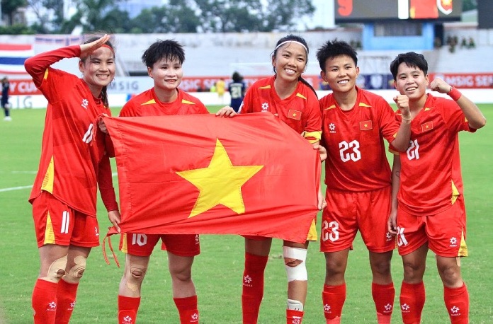 The Vietnamese women's team prepares to prepare for the 33rd SEA Games. Photo: Mai Huong