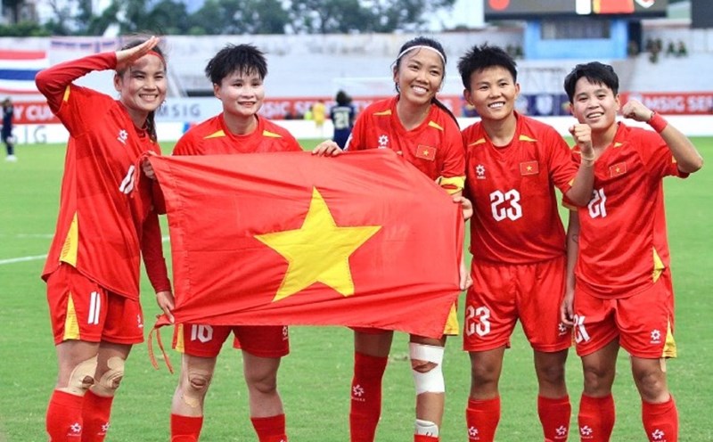 The Vietnamese women's team prepares to prepare for the 33rd SEA Games. Photo: Mai Huong