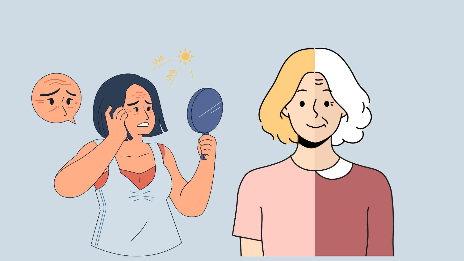 El envejecimiento de la piel no solo hace que la apariencia sea menos joven sino que tambien refleja la salud interna. Foto ilustrativa: Hoang Loc