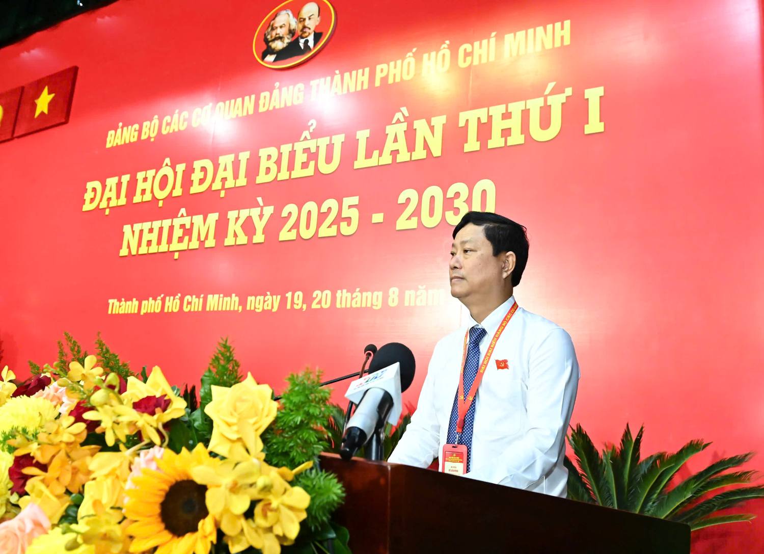 Ong Vo Van Minh phat bieu khai mac dai hoi. Anh: VIET DUNG