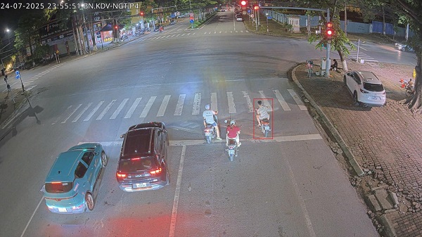 Propiedad de motocicleta multada en Bac Ninh. Foto: Policia de Bac Ninh