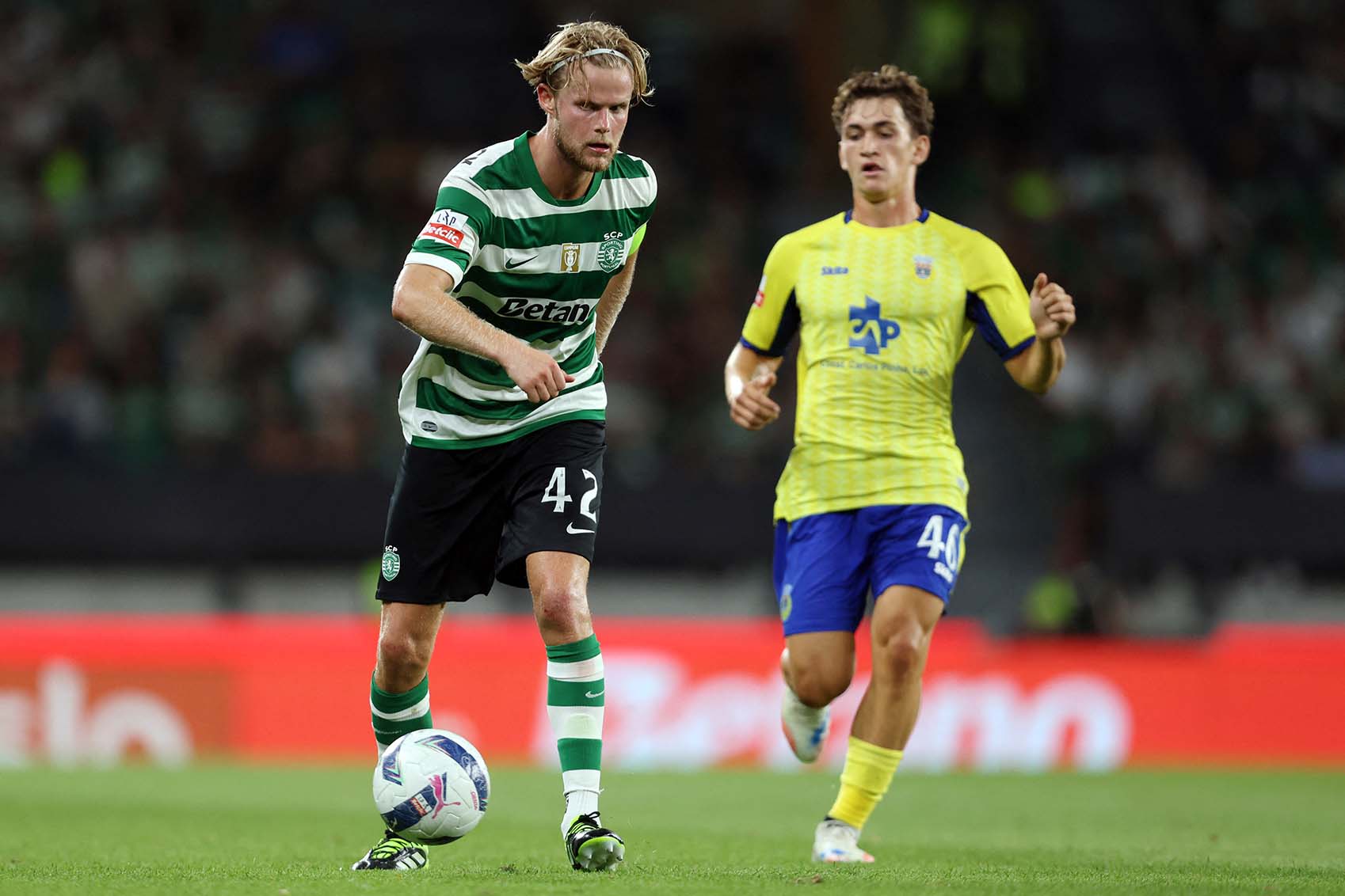 Morten Hjulmand is the midfield soul of Sporting Lisbon. Photo: AFP