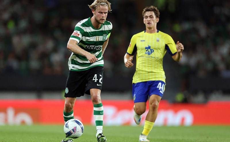 Morten Hjulmand is the midfield soul of Sporting Lisbon. Photo: AFP