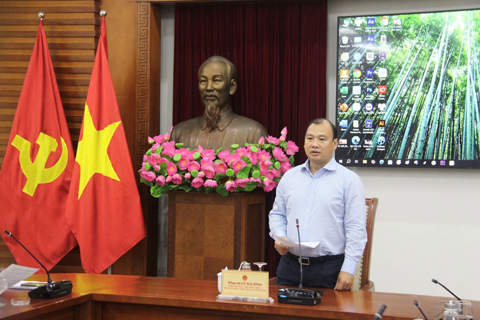 Thu truong Thuong truc Bo VHTTDL Le Hai Binh phat bieu chi dao tai cuoc hop ra soat cong tac to chuc Le ky niem 80 nam Ngay truyen thong nganh Van hoa (28.8.1945 - 28.8.2025) va huong toi ky niem 80 nam Quoc khanh 2.9 (2.9.1945 - 2.9.2025). Anh: Bo VHTTDL