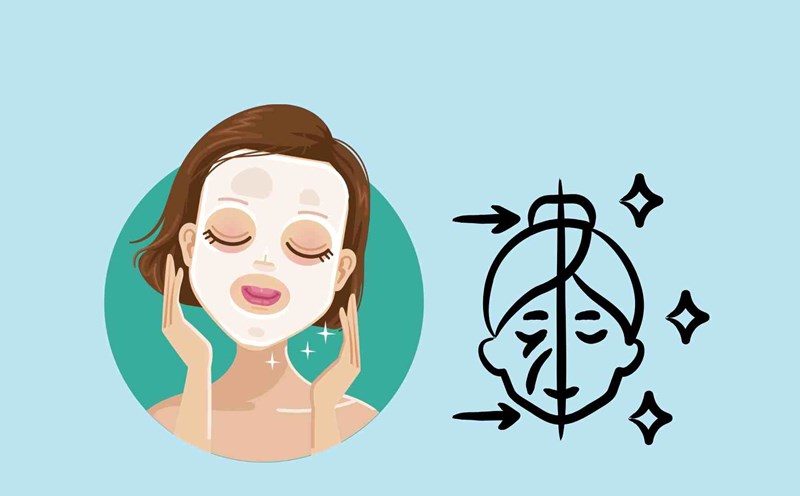 Masks help prevent skin aging. Graphic photo: Hoang Loc