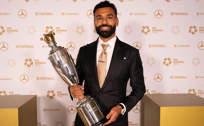 Mohamed Salah was voted the Premier League player of the 2024-2025 season. Photo: EPL