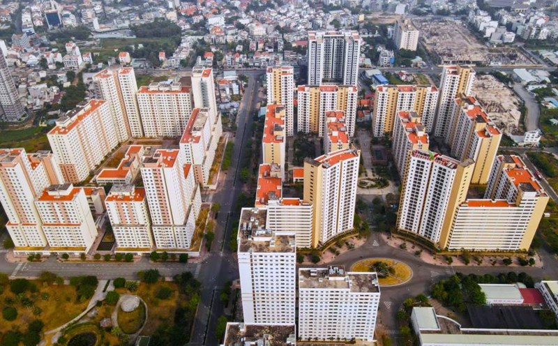 Current status of 3,790 resettlement apartments in Thu Thiem (An Khanh ward, Ho Chi Minh City) about to be auctioned. Photo: Anh Tu