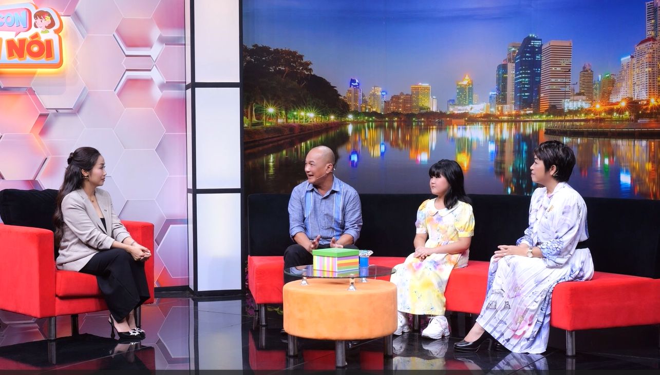 little Kim Thuy chatted with guests on the show What I Want to Say. Photo: Jet provided.