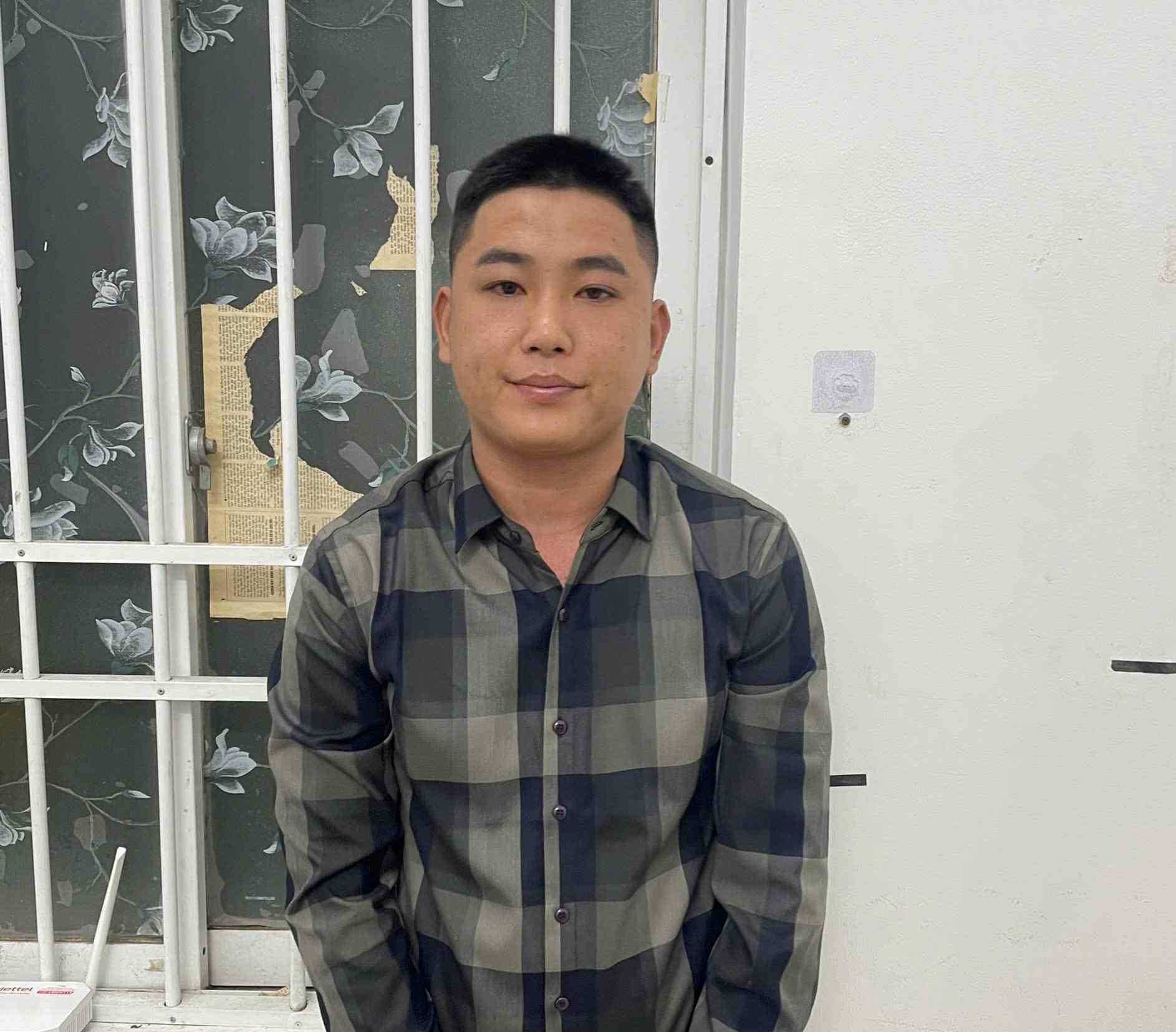 Nam thanh niên đánh tài xế xe công nghệ đã bị công an bắt giữ. Ảnh: Công an cung cấp