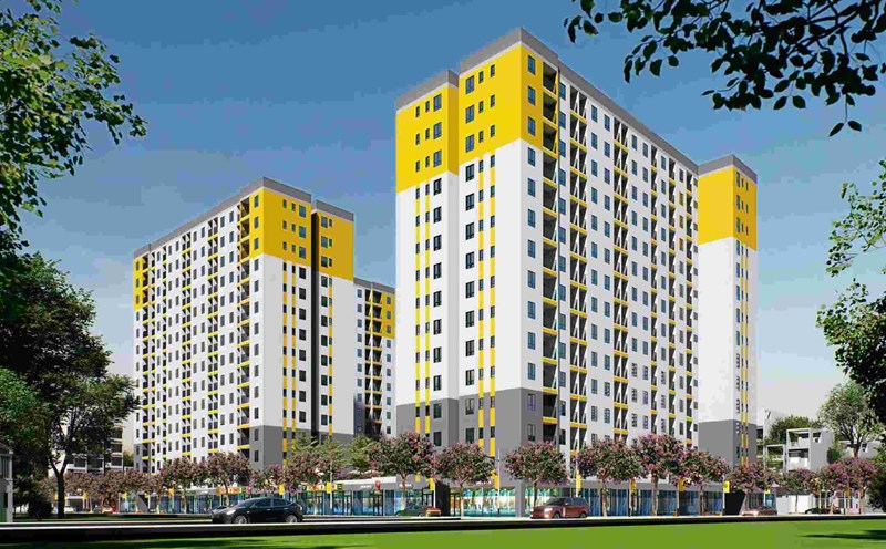 Perspective of social housing apartments in Tan Uyen ward. Photo: Duong Binh