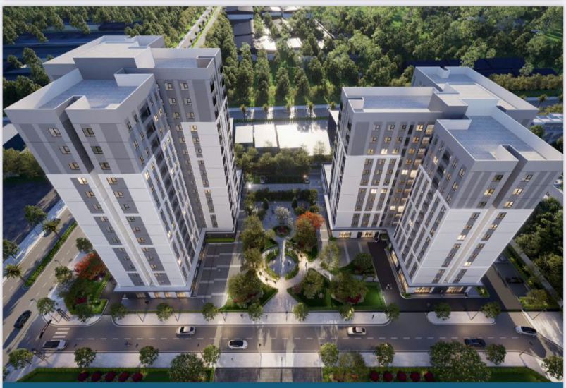 껀터시 안 니엡 빈 산업 단지 노동조합 시설 구역에 속한 주택 프로젝트 조감도. 사진: 아라냐 베트남 주식회사