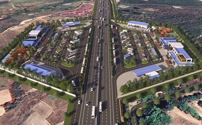The problem of the rest stop project on the Van Phong - Nha Trang expressway section passing through Khanh Hoa province. Photo: Huu Long