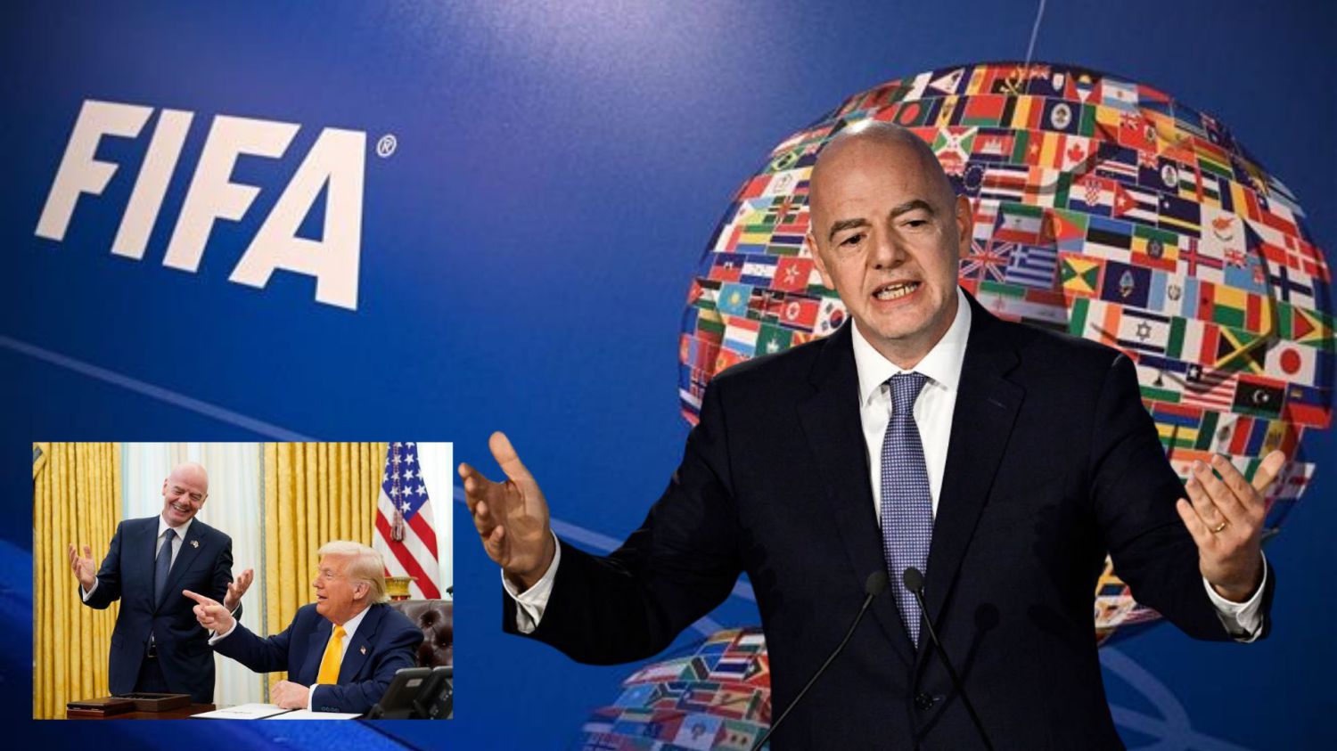 지아니 인판티노는 오늘날 간디 축구의 왕 간디와 현명한 정치가로 비유됩니다. 그래픽: 레 빈