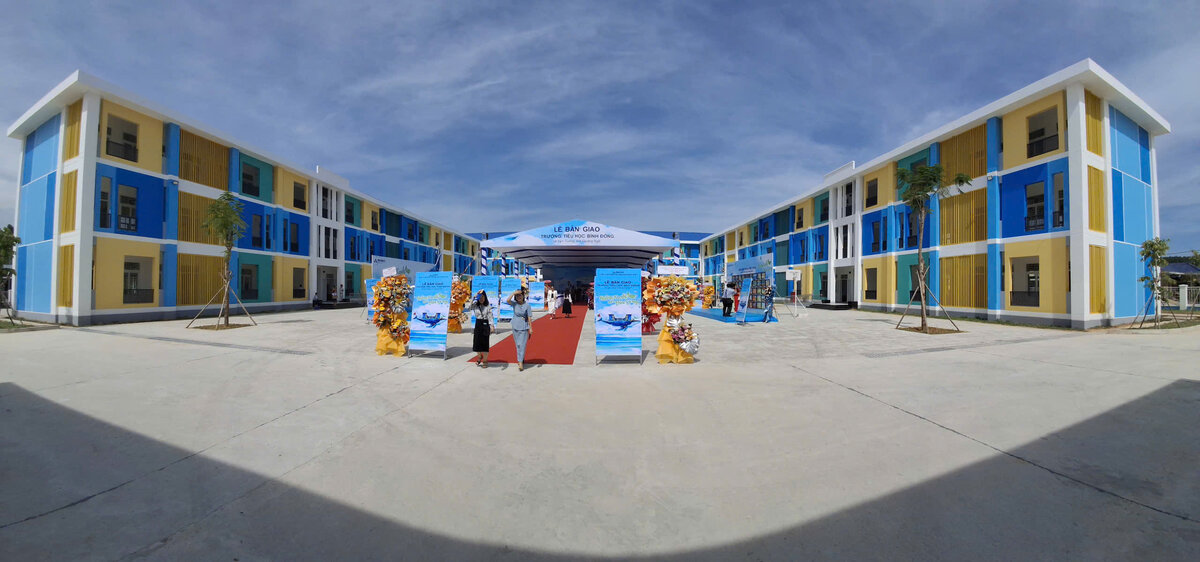 Binh Dong Primary School has a total investment of 42 billion VND, the most modern primary school in Quang Ngai. Photo: Vien Nguyen