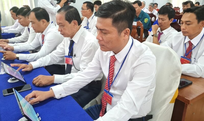 Dai bieu chinh thuc du Dai hoi khong su dung giay to. Anh: Nhat Ho