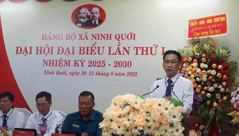 Congress of the Party Committee of Ninh Quoi commune, Ca Mau. Photo: Nhat Ho