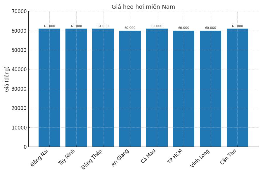 Gia heo hoi ngay 21.8 tai khu vuc mien Nam. Do hoa: Thuy Linh