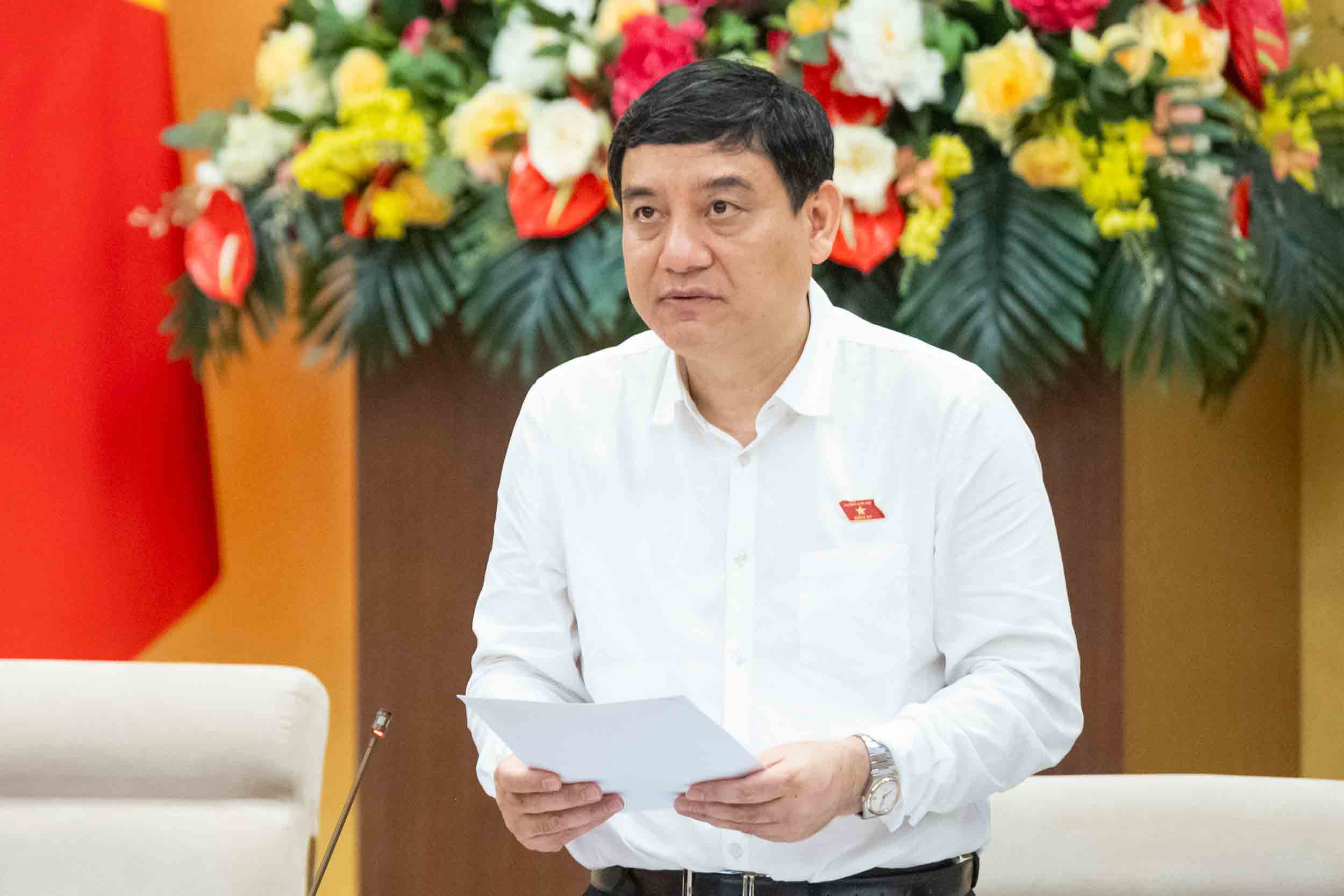 Chu nhiêm Ủy ban Văn hoa - Xa hôi Nguyễn Dắc Vinh. Anh: Pham Thang.