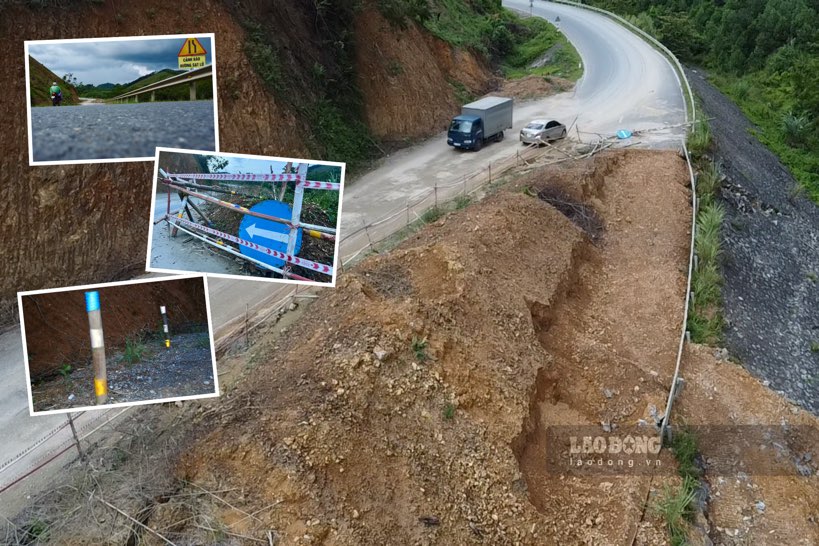 Set up fences and warn of landslides after Lao Dong Newspaper reported. Photo: Dang Vu.