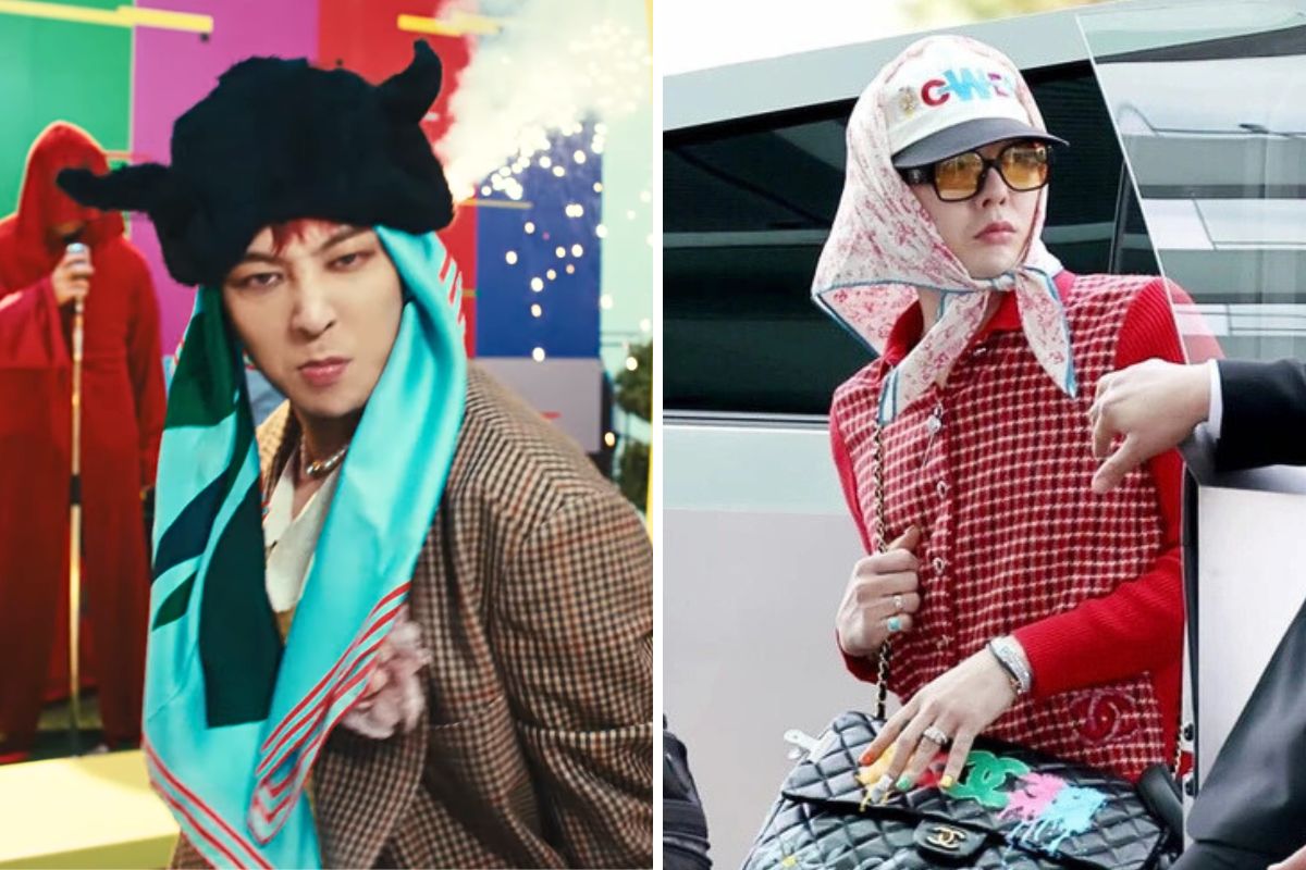 G-Dragon's turban-wearing style has become a trend. Photo: cut from video