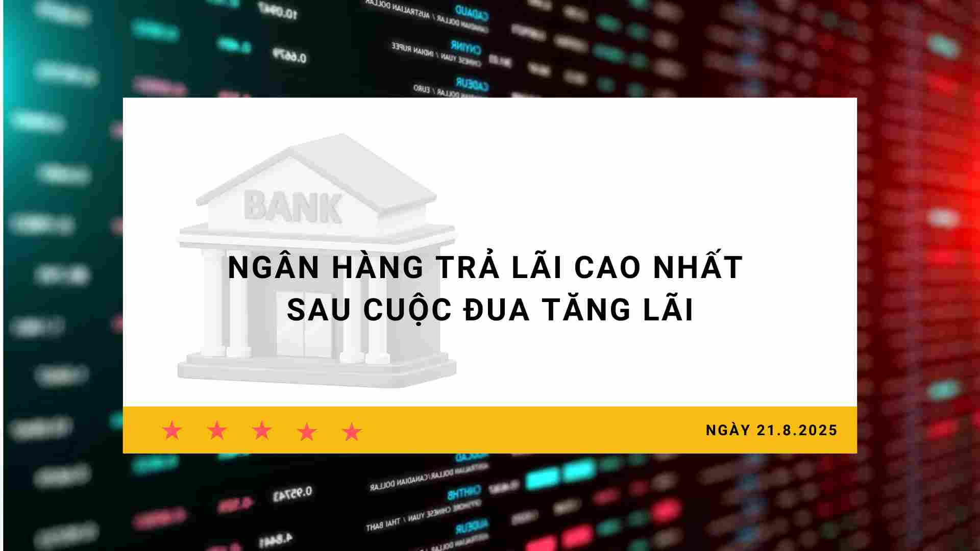 Interest rate 21.8: Banks pay the highest interest after the race to increase interest rates